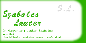 szabolcs lauter business card